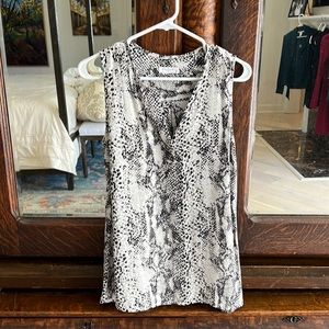 Equipment silk snake print top